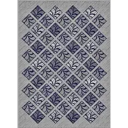 گلیم ماشینی کاشان کد 104 زمینه طوسی (غیربرجسته)