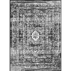 گلیم ماشینی کاشان کد 108 زمینه طوسی (غیربرجسته)