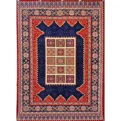 فرش مهدیان گبه 700 شانه کد 103 زمینه لاکی (غیربرجسته)