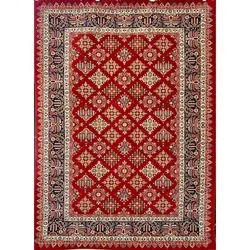 فرش مهدیان گبه 700 شانه کد 104 زمینه لاکی (غیربرجسته)