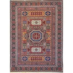 فرش مهدیان گبه 700 شانه کد 110 زمینه کرم (غیربرجسته)