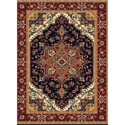 فرش مهدیان گبه 700 شانه کد 101 زمینه سورمه ای (غیربرجسته)