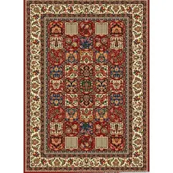 فرش مهدیان گبه 700 شانه کد 110 زمینه لاکی (غیربرجسته)