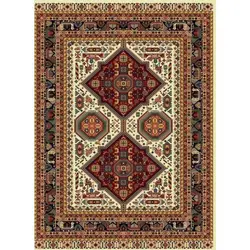 فرش مهدیان گبه 700 شانه کد 111 زمینه کرم (غیربرجسته)