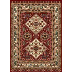 فرش مهدیان گبه 700 شانه کد 111 زمینه لاکی (غیربرجسته)