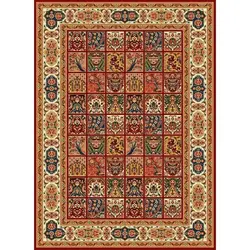 فرش مهدیان گبه 700 شانه کد 114 زمینه لاکی (غیربرجسته)