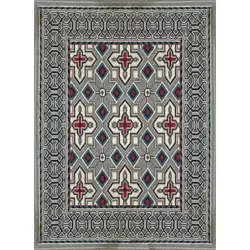 گلیم ماشینی تابش کاشان کد 304 زمینه فیلی (غیربرجسته)