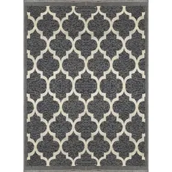 گلیم ماشینی تابش کاشان کد 305 زمینه طوسی (غیربرجسته)