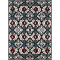 گلیم ماشینی تابش کاشان کد 307 زمینه فیلی (غیربرجسته)