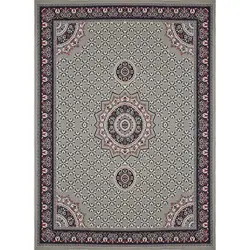 گلیم ماشینی تابش کاشان کد 308 زمینه فیلی (غیربرجسته)