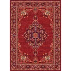 فرش یزدانا گبه کد 50449 زمینه لاکی (غیربرجسته)