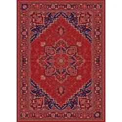 فرش یزدانا گبه کد 50446 زمینه لاکی (غیربرجسته)
