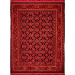 فرش یزدانا گبه کد 9014 زمینه لاکی (غیربرجسته)