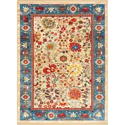 فرش محتشم گبه کد 900403 زمینه نخودی (غیربرجسته)