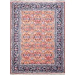 فرش محتشم گبه کد 100356 زمینه نارنجی (غیربرجسته)