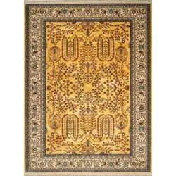 فرش محتشم گبه کد 100352 زمینه طلایی (غیربرجسته)