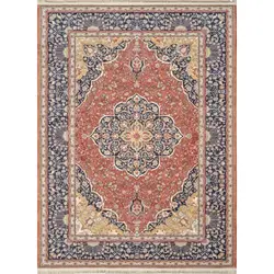 فرش محتشم گبه طرح هریس زمینه قرمز (غیربرجسته)