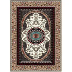 گلیم ماشینی طرح تینا زمینه کرم (غیربرجسته)