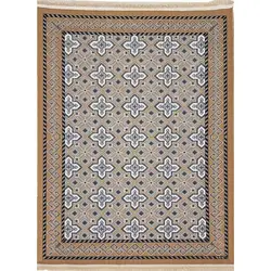 گلیم ماشینی طرح آریا زمینه بژ (غیربرجسته)