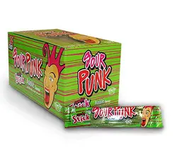 پاستیل ترش رشته ای سورپانک سیب بسته 24 عددی – sour punk apple