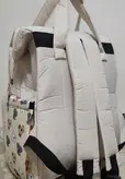 کوله وکیف و ساک لوازم نوزاد چاپی فانتزی کرم ارسال رایگان