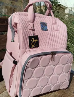 کیف لوازم نوزاد طرح حبابی صورتی ارسال رایگان