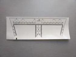 خط کش برچسبی تاتو ( قرینه سازی ابرو ) بسته 20 عددی
