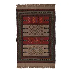 گلیم خراسان دستبافت مدل سفره کردی کد 4010957 | گره کارپت