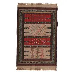 گلیم خراسان دستبافت مدل سفره کردی کد 4010998 | گره کارپت