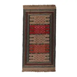 گلیم دستبافت یک و نیم متری مدل سفره کردی کد 4010966 کد 4010966 | گره کارپت