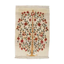 گبه دستباف یک متری مدل درخت انار کد 4010937 | گره کارپت