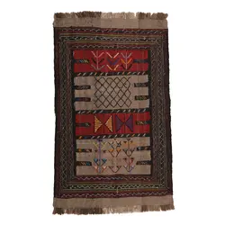 گلیم خراسان دستبافت مدل سفره کردی کد 4010959 | گره کارپت