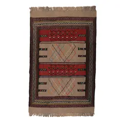 گلیم خراسان دستبافت مدل سفره کردی کد 4010960 | گره کارپت