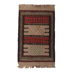 گلیم خراسان دستبافت مدل سفره کردی کد 4010988 | گره کارپت