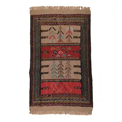 گلیم خراسان دستبافت مدل سفره کردی کد 4010989 | گره کارپت