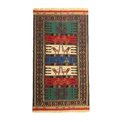 گلیم دستبافت دو متری مدل سفره کردی کد 4020450 کد 4020450 | گره کارپت