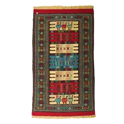 گلیم دستبافت دو متری مدل سفره کردی کد 4020451 کد 4020451 | گره کارپت
