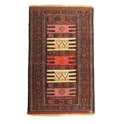 گلیم دستبافت دو متری مدل سفره کردی کد 4020457 کد 4020457 | گره کارپت