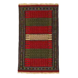 گلیم دستبافت یک و نیم متری مدل سفره کردی کد 4020474 کد 4020474 | گره کارپت
