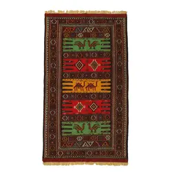 گلیم دستبافت دو متری مدل سفره کردی کد 4020469 کد 4020469 | گره کارپت