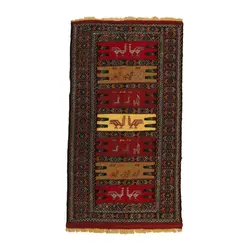 گلیم دستبافت دو متری مدل سفره کردی کد 4020483 کد 4020483 | گره کارپت