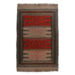 گلیم دستبافت دو متری مدل سفره کردی کد 4020493 کد 4020493 | گره کارپت