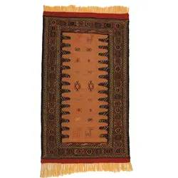 گلیم دستبافت یک و نیم متری مدل سفره کردی 40204112 کد 40204112 | گره کارپت