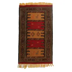گلیم دستبافت دو متری مدل سفره کردی کد 40204139 کد 40204139 | گره کارپت