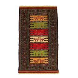 گلیم دستبافت دو متری مدل سفره کردی کد 4020453 کد 4020453 | گره کارپت