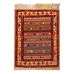 گلیم دستبافت نیم متری مدل ورنی کد 9912118 کد 14619478 | گره کارپت