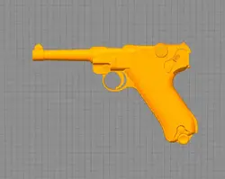 مدل سه بعدی تفنگ STL) LUGER)