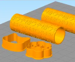 مدل سه بعدی مجموعه کاتر و رولر کیک (STL)