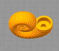 مدل سه بعدی دوکاره پایه شمع و وارمر حلزون (stl)