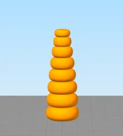 مدل سه بعدی شمع حلقه ای مخروطی (STL)